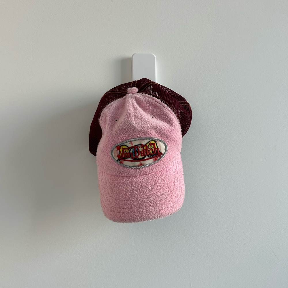 Von Dutch Baby Pink Fuzzy Hat